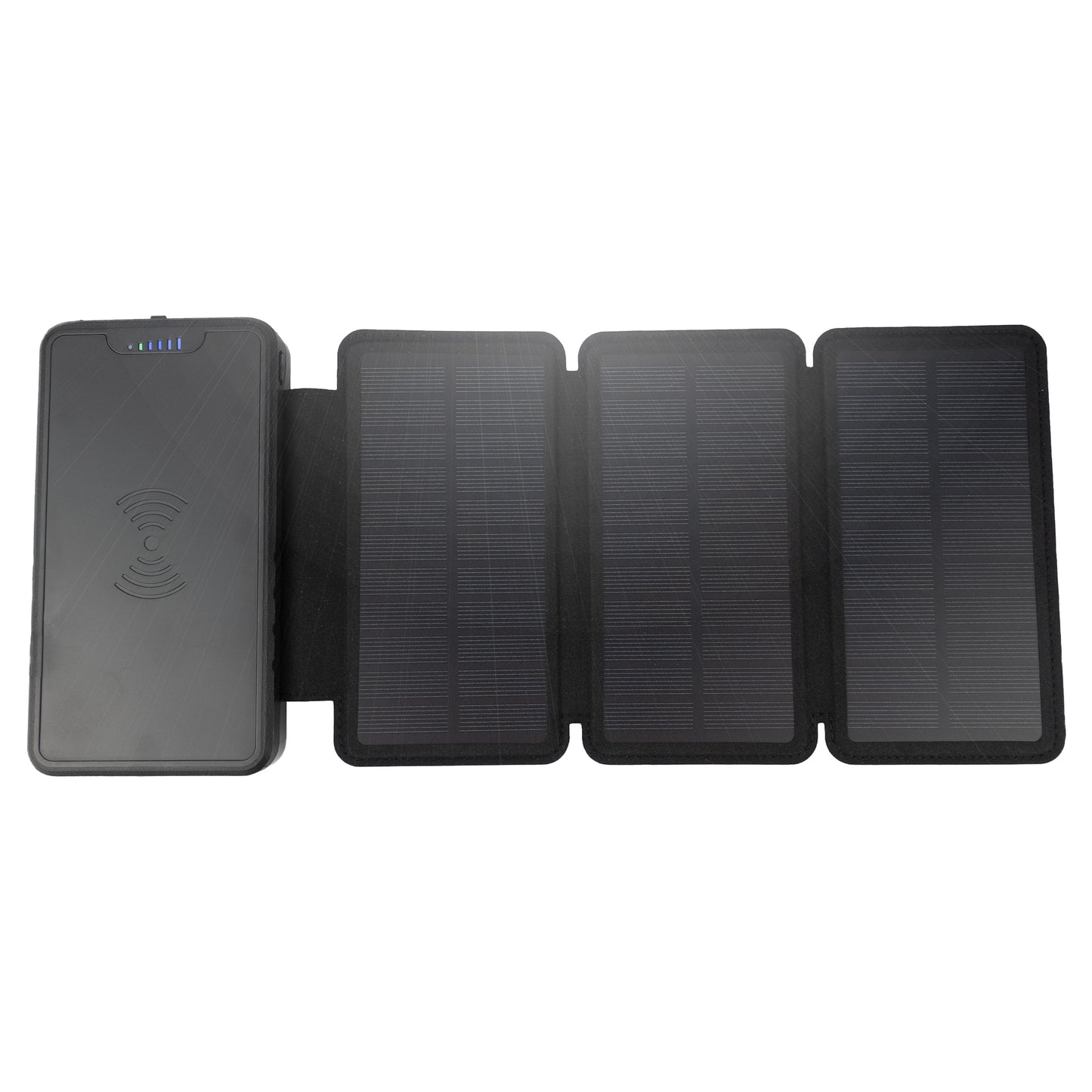 Tough Light 820W 3 Panel USB Solar Power Bank Charger - 20,000mAh Li Polymer with WIRELESS Phone Charging - 2AMP High Speed Cable Included