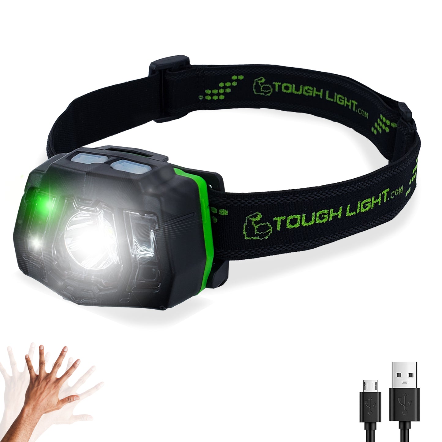 Tough Light USB Rechargeable LED Headlamp - Waterproof