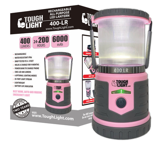 Tough Light 400-LR Rechargeable LED Lantern (Pink)