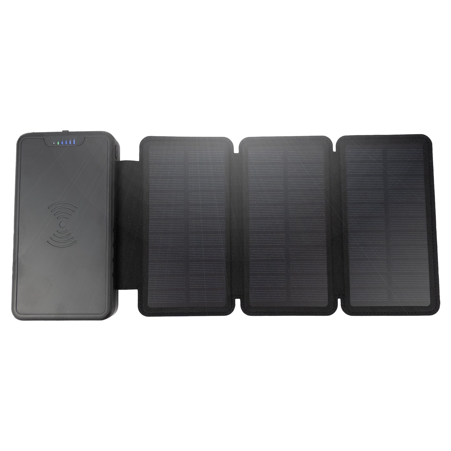 [ Bulk Pack of 5 ] Tough Light 820W 3 Panel USB Solar Power Bank Charger - 20,000mAh Li Polymer with WIRELESS Phone Charging - 2AMP High Speed Cable Included